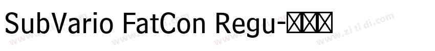 SubVario FatCon Regu字体转换